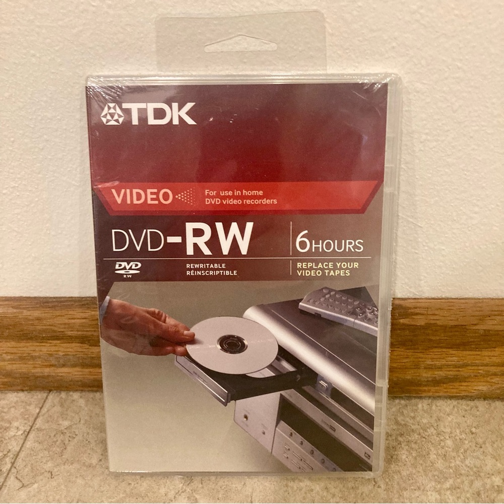 TDK DVD-RW 6 Hour Rewritable DVD Single Pack 4.7 GB New Sealed Single Pack